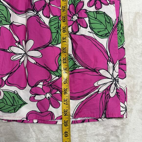 Flora Bea NYC Tinsley Long Sleeve Shirt Dress Mini Pink Floral Women's Size XL - Picture 11 of 11